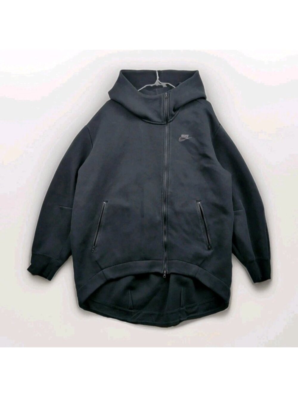 Nike Tech Fleece Oversized Full Zip Cape Hoodie Black FB8243-010 Women’s Large